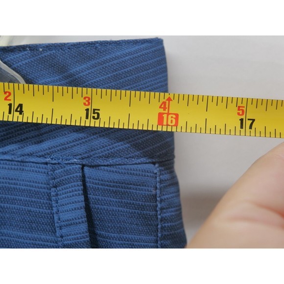 Quiksilver Dry Flight Men's Water Repellent Blue Striped Shorts Size See Measure - Picture 6 of 11